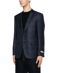 Canali - Jassen ,Blauw ,Leer Jacket - Lyst