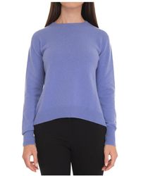 Vanisé - Kaschmir Flared Pullover Mit Rippstrick - Lyst