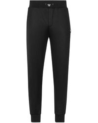 Philipp Plein - Broeken ,Zwart ,Katoen Joggingbroek Iconic Plein - Lyst