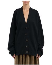 Uma Wang - Truien & Vesten ,Zwart ,Kasjmier Cardigan Over - Lyst
