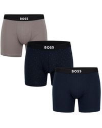 HUGO - Ondergoed ,Veelkleurig ,Katoen Boxer Br 3P One D Boxer Briefs - Lyst