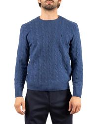 Ralph Lauren - Pullover Met Kabelpatroon En Ronde Hals - Lyst