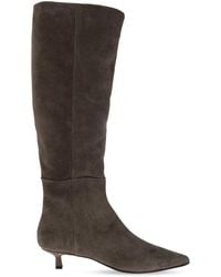 Aeyde - Schoenen ,Grijs ,Leer Sabrina Suede Heeled Boots - Lyst