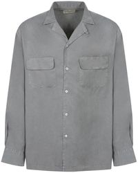 Officine Generale - Elegante Tencel Hemd Mit Taschen - Lyst