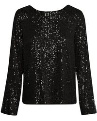 Part Two - Pailletblouse Met V-Rug - Lyst
