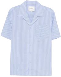 Arte' - Overhemden ,Blauw ,Katoen Fold Pocket Shirt - Lyst
