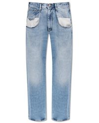 Maison Margiela - Gerade Geschnittene Jeans Mit Kontrastierenden Taschen - Lyst