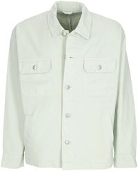 Obey - Jassen ,Groen ,Katoen Surf Spray Overhemdjasje Met Kraag - Lyst
