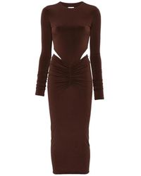 ANDAMANE - Heloise Cut Out Midi Jurk - Lyst