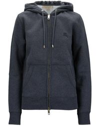 Burberry - Kapuzen-sweatshirt mit reißverschluss - Lyst