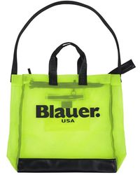 Blauer - Netz Einkaufstasche Gelb Frau - Lyst