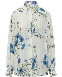 Stella McCartney - Overhemden ,Veelkleurig ,Floral Print Ovs Shirt - Lyst