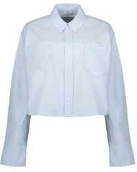 Ami Paris - De Coeur Cropped Oversized Shirt - Lyst