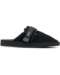 Suicoke - Zwarte Leren Muiltjes Sandalen - Lyst
