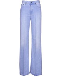Dondup - Blaue wide leg denim jeans - Lyst
