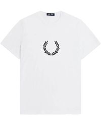 Fred Perry - Laurel wreath grafik t-shirt - Lyst