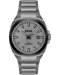HUGO - Accessoires ,Grijs ,Stainless Steel Dress Watch - Lyst