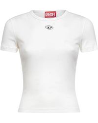 DIESEL - Tops ,Wit ,Katoen T-Shirts En Polo's Wit - Lyst