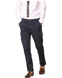 Mason's - Broeken ,Blauw ,Katoen Blauwe Extra Slim Cargo Broek - Lyst