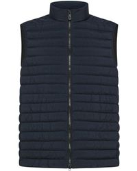Peuterey - Jassen ,Blauw ,Blauwe Mouwloze Jas - Lyst