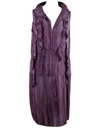 Marni Sleeveless Dress With Ruffles Size 42 - Paars