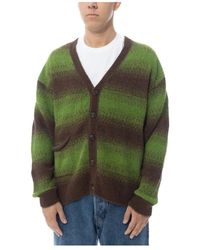 Pop Trading Co. - Gestreifter Strick-Cardigan Foliage - Lyst