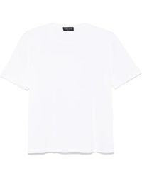 Roberto Collina - Tops ,Wit ,Katoen Ronde Hals T-Shirts - Lyst