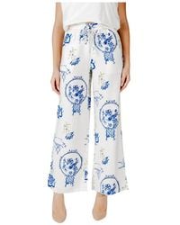 Ichi - Wide Trousers - Lyst