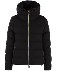Herno - Jassen ,Zwart ,Polyester Resort Silk And Cashmere Down Jacket - Lyst