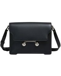 Marni - Lederne mittlere schultertasche schwarz - Lyst