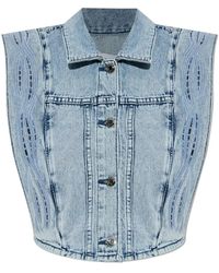 IRO - Denim Vest Rosye - Lyst