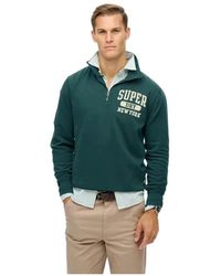 Superdry - Hoodies & Sweatvesten ,Groen ,Vintage Athletic Zip-Through - Lyst