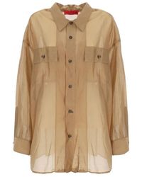 Thelatest - Shirt Met Lange Mouwen En Knoopsluiting - Lyst