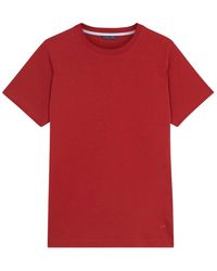Brooks Brothers - T-shirt in cotone rosso con scollo a girocollo - Lyst