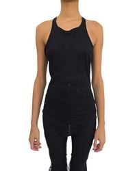 Rick Owens - Tops ,Zwart ,Katoen Basic Tank - Lyst