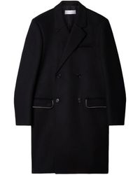 Off-White c/o Virgil Abloh - Cappotto in lana nero con dettaglio zip - Lyst