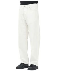 SELECTED - Cremefarbene Loose Fit Jeans Frühling/Sommer - Lyst