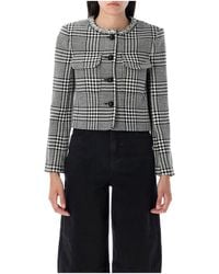 Self-Portrait - Jacket With Houndstooth Pattern - Lyst