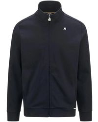 K-Way - Hoodies & Sweatvesten ,Blauw ,Katoen Stijlvol Sweatshirt - Lyst