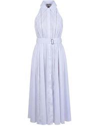 Semicouture - Kleedjes ,Wit ,Katoen Myrtie Shirt Dress - Lyst