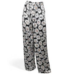 HUGO - Bloemenprint Broek Met Wijde Pijpen - Lyst