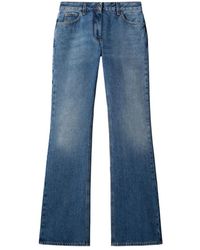 Off-White c/o Virgil Abloh - Jeans azules slim flared para mujer - Lyst