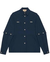 Gucci - Detachable-sleeve Regular-fit Cotton-blend Shirt - Lyst