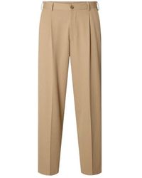 SELECTED - Broeken ,Leer New Miles Loose Broeken - Lyst