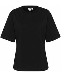Soaked In Luxury - Schwarzes tee-top mit kurzen ärmeln - Lyst