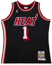 Mitchell & Ness - Fitness ,Zwart ,Polyester Miami Heat Chris Bosh 2013 Jersey - Lyst