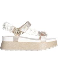 Liu Jo - Weiße/goldene sandalen für frauen - Lyst