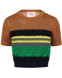 Iceberg - Truien & Vesten ,Veelkleurig ,Katoen Trui Met Ronde Hals Van Katoen - Lyst