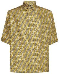 Fendi - Ff Labyrinth Silk Shirt - Lyst
