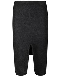 Victoria Beckham - Midi-Rok Met Gewatteerdee Afwerking - Lyst